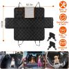 Dog Car Seat Cover Waterproof Scratchproof Pet Car Rear Protector Mat Pet Back Seat Hammock with 2 Door Slide Straps for Car Truck SUV