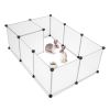 12 Pieces Pet Playpen, Portable Large Plastic Yard Fence Small Animals, Puppy Kennel Crate Fence Tent RT