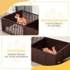 PawHut Whelping Box for Dogs Built for Mother's Comfort, Dog Whelping Pen with Removable Doors, Puppy Playpen for Indoors