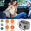 Console Pet Car Seat with Storage Pocket Booster Car Seat Portable Pet Travel Bag Machine Washable Pet Seat Fit For Small Dog Cat