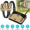 2 In 1 Wireless Electric Dog Fence Waterproof Pet Shock Boundary Containment System Electric Training Collar with 2 Receiver Collars for Small Medium