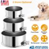 Stainless Steel Dog Bowl Pets Hanging Food Bowl Detachable Pet Cage Food Water Bowl with Clamp Holder