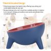 Raised Tilted Elevated Cat Food Bowl Pet Backflow Prevention Water Dish Feeding Bowl for Cats Small Dogs