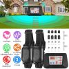 990FT Radius Dog Training Collar Wireless Fence IPX6 Waterproof Pet Beep Vibration Electric Shock Fence System 3 Channels Rechargeable Transmitter Rec