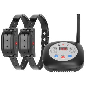 328FT Electric Wireless Dog Fence System With GPS Location Monitor Collar Receiver Rechargeable Beep Vibration Fence System for Small Medium Large Dog (Option: DogFence2Collar)