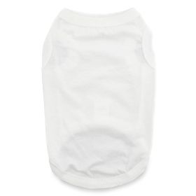 Cotton Dog Tank (Color: White, size: X-Small)
