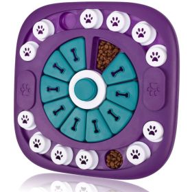 Dog Puzzle Food Feeder Slow Feeding Bowl Interactive Toy (Type: Pet Supplies, Color: Purple)