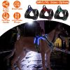 Light Up Dog Harness Rechargeable LED Dog Harness No Pull Lighted Dog Vest with Handle for Small/Medium/Large Dogs