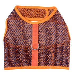 Active Mesh Dog Harness with Leash (Color: Orange & Blue, size: X-Large)