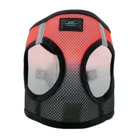 American River Choke Free Dog Harness Ombre Collection (Color: Midnight Red, size: large)