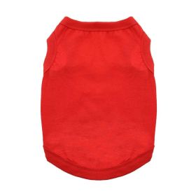 Cotton Dog Tank (Color: Flame Scarlet Red, size: 3X-Large)