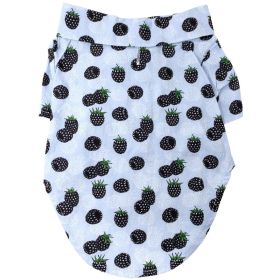 Hawaiian Camp Shirt (Color: Blackberries, size: X-Large)