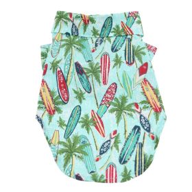 Hawaiian Camp Shirt (Color: Surfboards and Palms, size: 2X-Large)