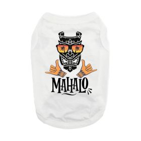 Mahalo Dog Shirt (Color: White, size: X-Large)