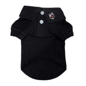Solid Dog Polo (Color: Jet Black, size: 2X-Large)