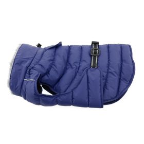 Alpine Extreme Weather Puffer Coat (Color: Navy blue, size: large)