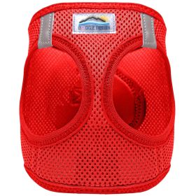 American River Solid Ultra Choke Free Dog Harness (Color: Red, size: large)