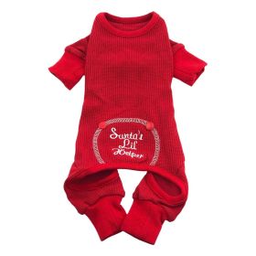 Christmas Dog Pajama (Color: Santa's Lil' Helper, size: large)