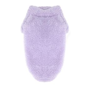 Soft Plush Pullover (Color: lavender, size: large)