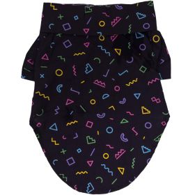 Hawaiian Camp Shirt (Color: Geometric Retro, size: X-Small)