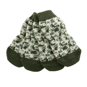 Non-Skid Dog Socks (Color: Green Camo, size: small)