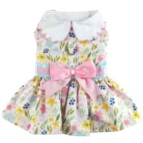 Pastel Meadow Dog Dress with Matching Leash (size: medium)