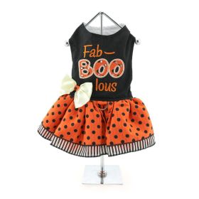 Halloween Dog Harness Dress (Color: Fab-BOO-lous, size: medium)